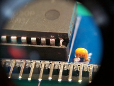 IC inserted into socket