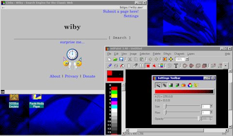 screenshot of links2 browser